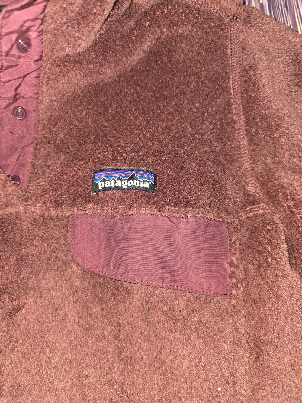 Patagonia Women's Brown Zip-Up Synchilla Fleece Pullover - Picture 3 of 3